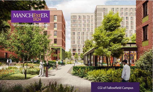 AI generated image of what the new Fallowfield campus will look like