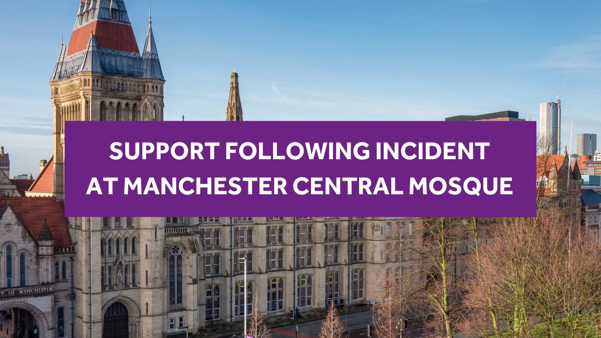 Support following incident at Manchester Central Mosque